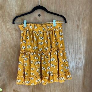 Floral Yellow Skirt